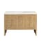 James Martin Vanities Hudson 48in Single Vanity, Light Natural Oak w/ 3 CM White Zeus Top 435-V48-LNO-3WZ - alternate 1